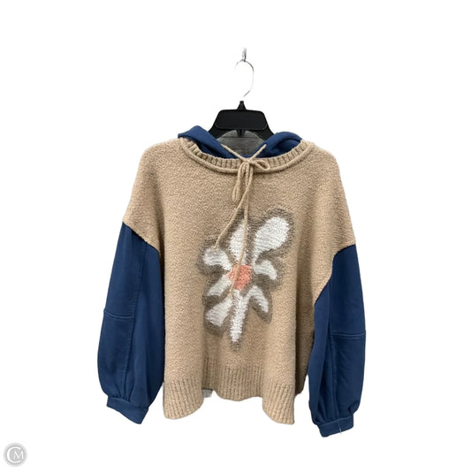Sweatshirt Hoodie By Pol In Tan, Size: S