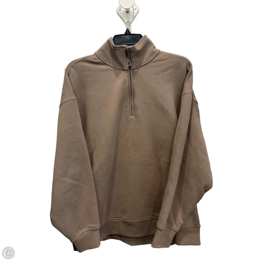 Sweatshirt Crewneck By Athleta In Tan, Size: L