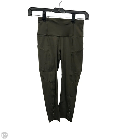 Athletic Capris By Lululemon In Green, Size: S