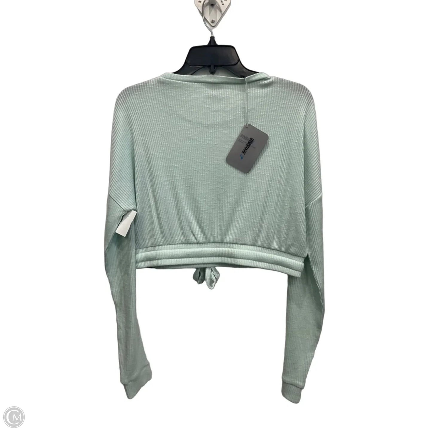 Athletic Top Long Sleeve Crewneck By Gym Shark In Green, Size: M