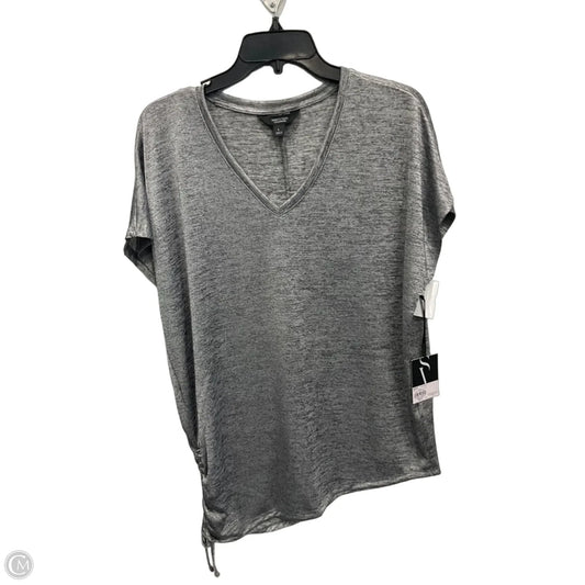 Top Short Sleeve By Simply Vera In Grey, Size: L