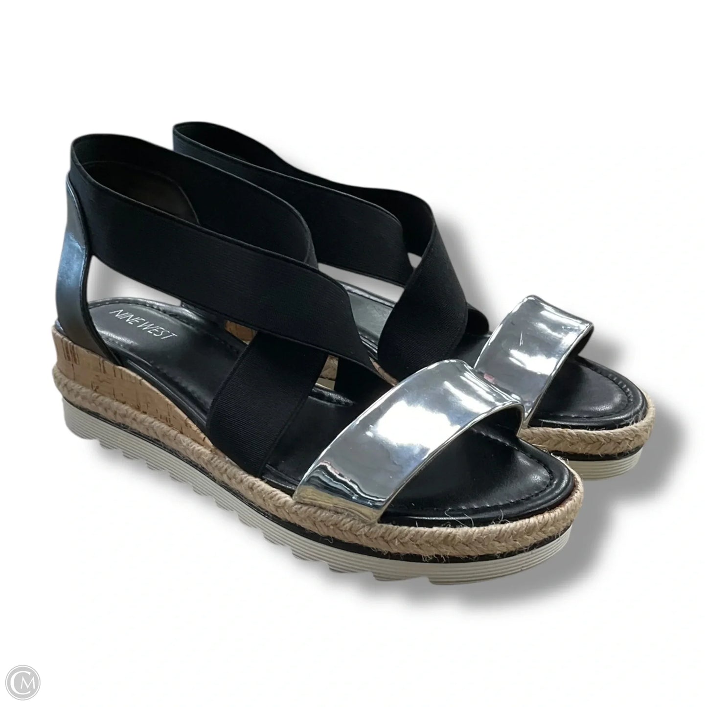 Sandals Flats By Nine West In Black, Size: 7.5