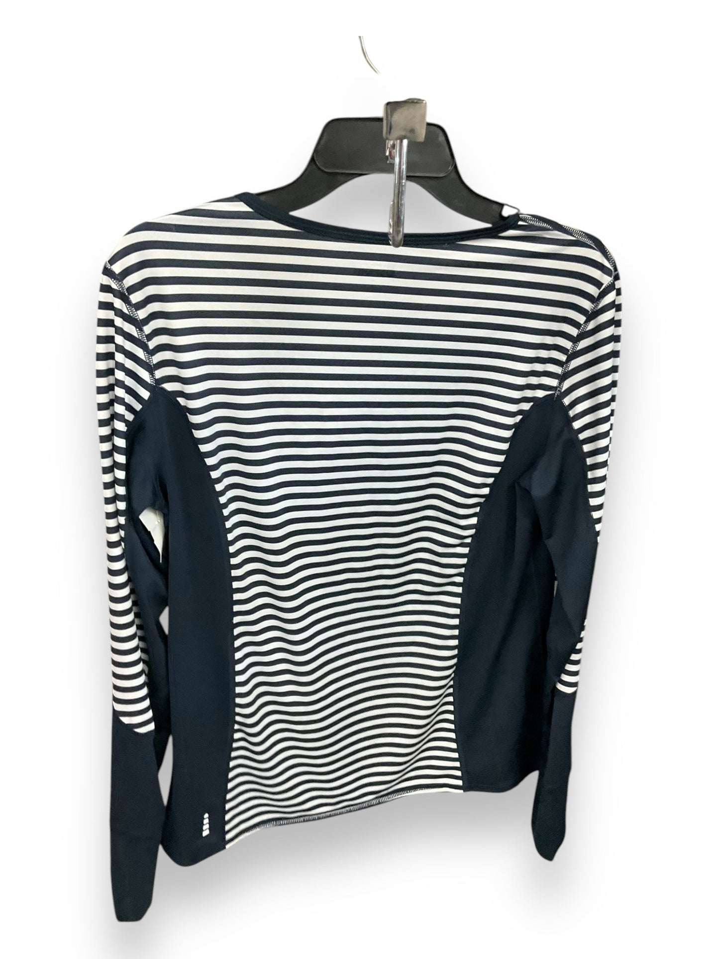 Athletic Top Long Sleeve Crewneck By Lands End In Striped Pattern, Size: M