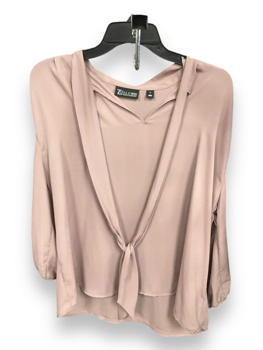 Blouse Long Sleeve By New York And Co In Mauve, Size: Xl