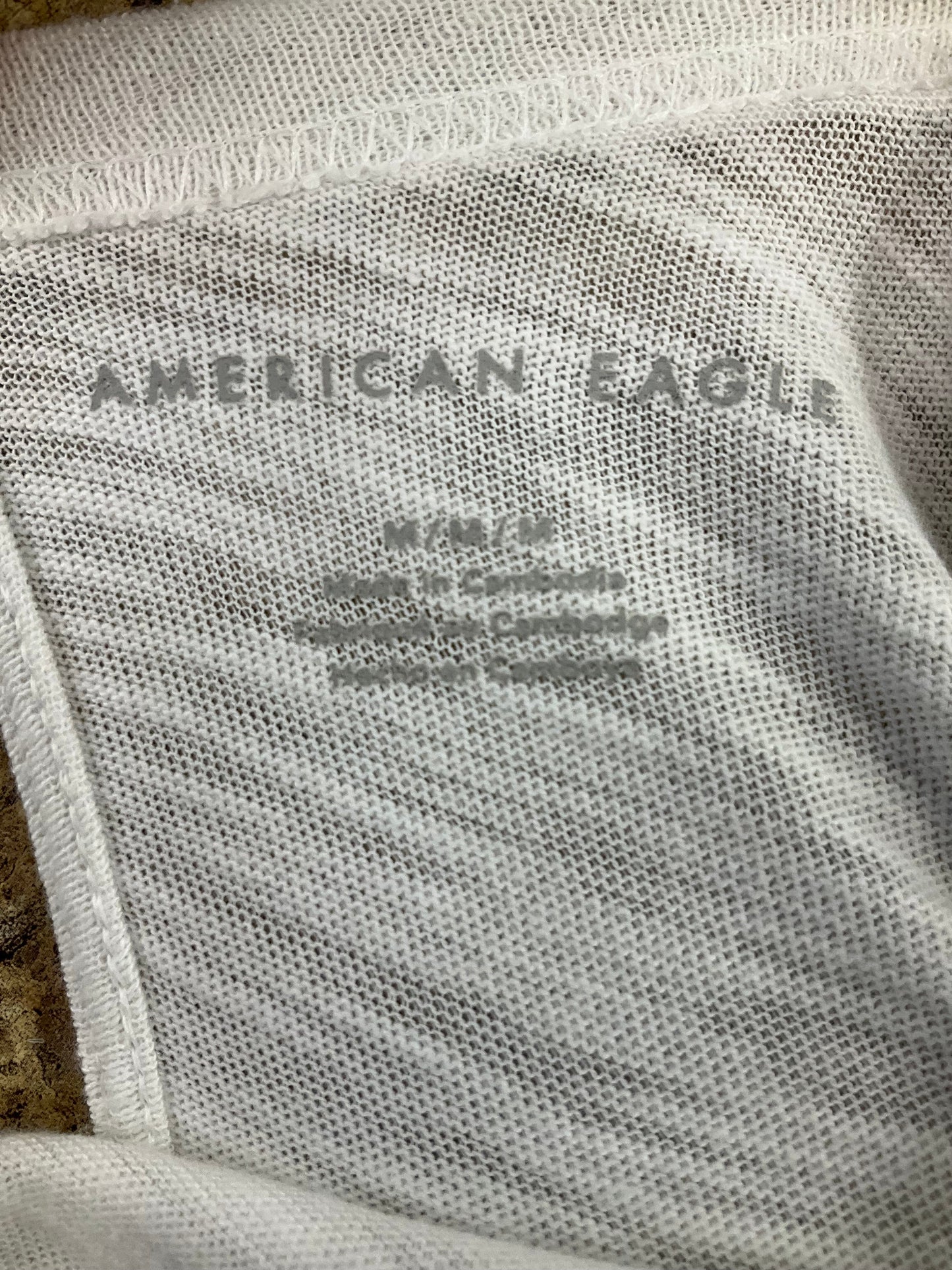 Ivory Top Short Sleeve American Eagle, Size M