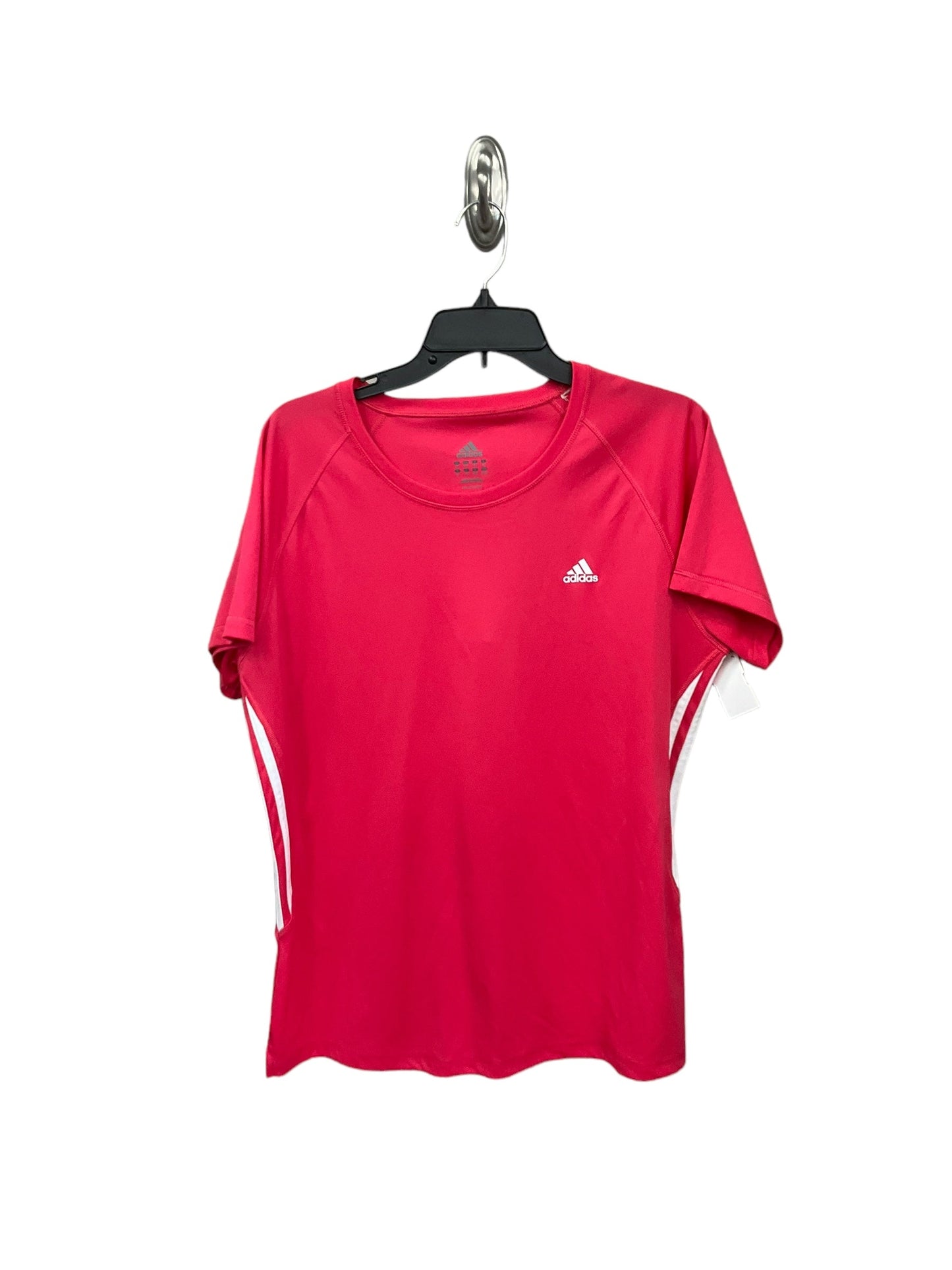 Athletic Top Short Sleeve By Adidas In Pink, Size: Xl