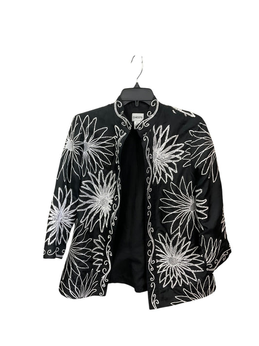 Jacket Other By Chicos In Black & White, Size: M