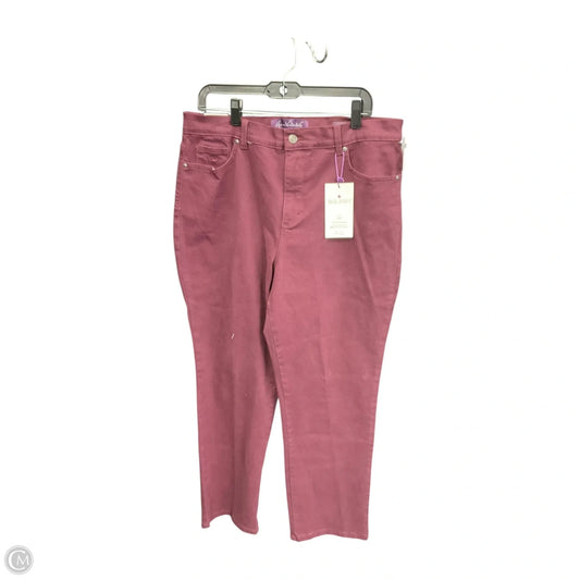 Jeans Straight By Gloria Vanderbilt In Maroon, Size: 16