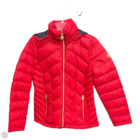 Coat Puffer & Quilted By Michael By Michael Kors In Red, Size: M