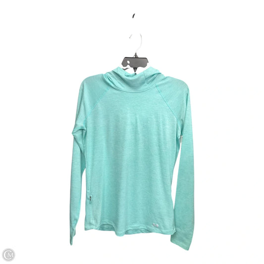 Athletic Top Long Sleeve Collar By Under Armour In Blue, Size: S