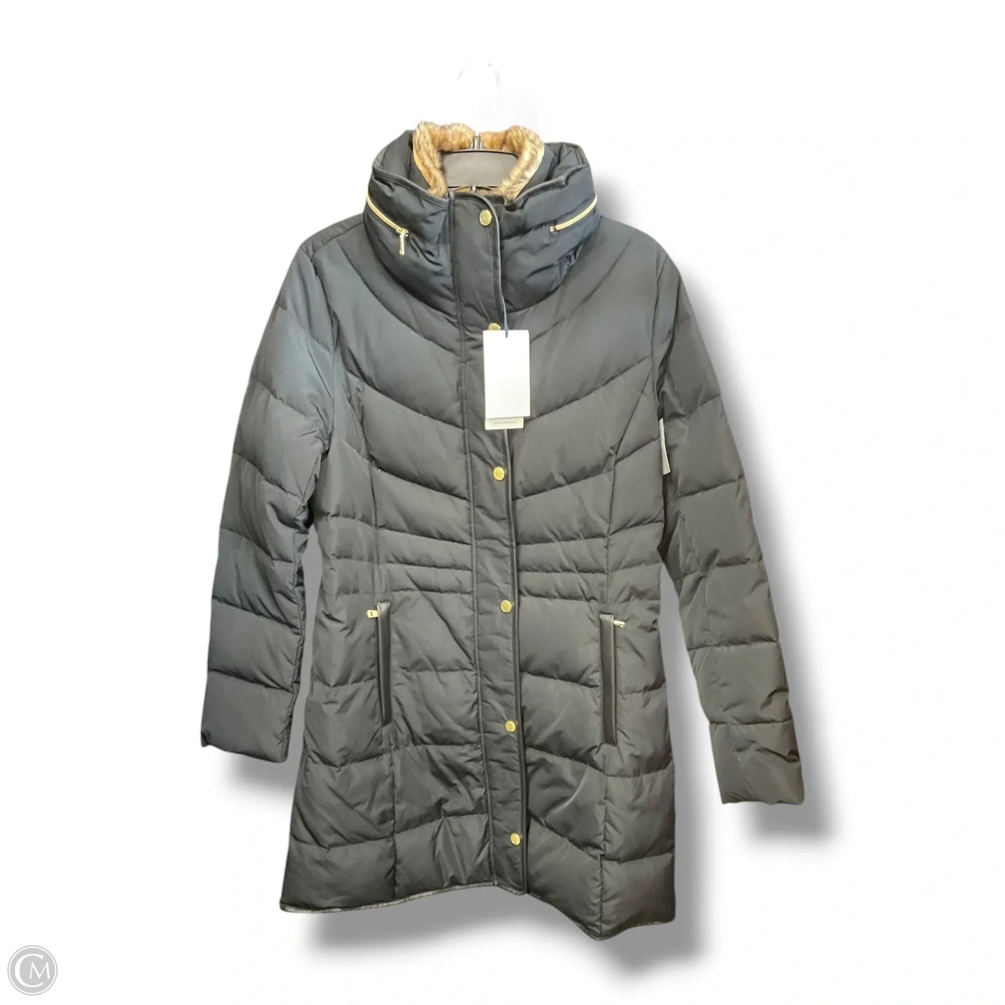 Coat Puffer & Quilted By Cole-haan In Black, Size: M