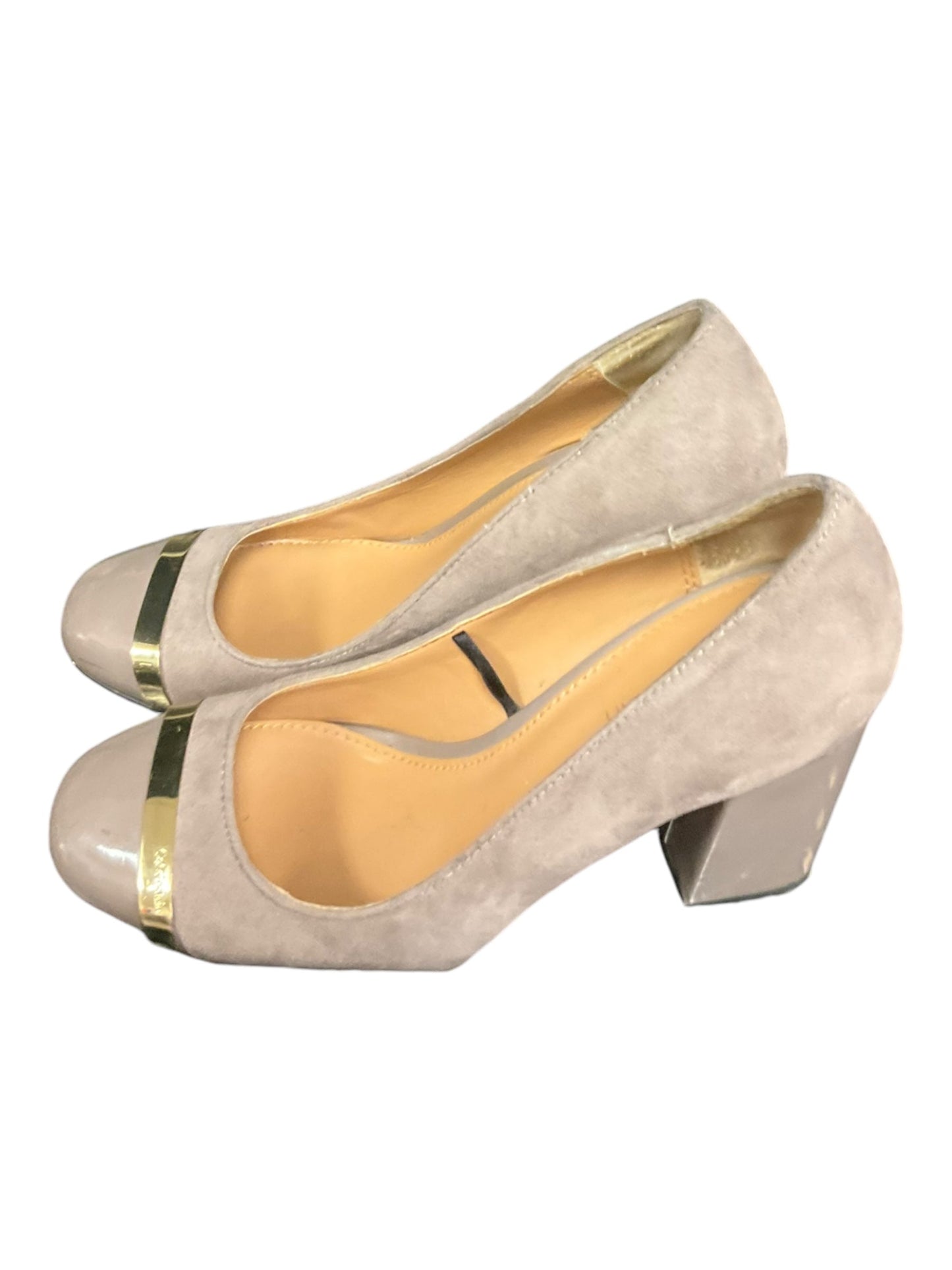 Shoes Heels Block By Calvin Klein In Taupe, Size: 5.5