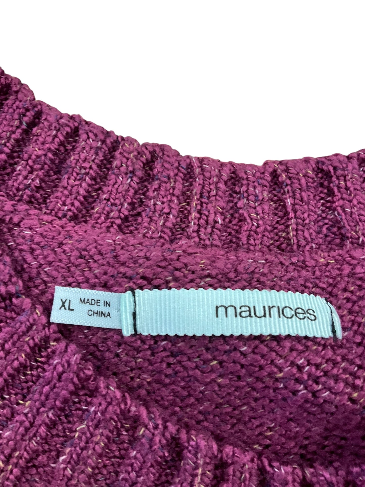 Sweater Short Sleeve By Maurices In Plum, Size: Xl