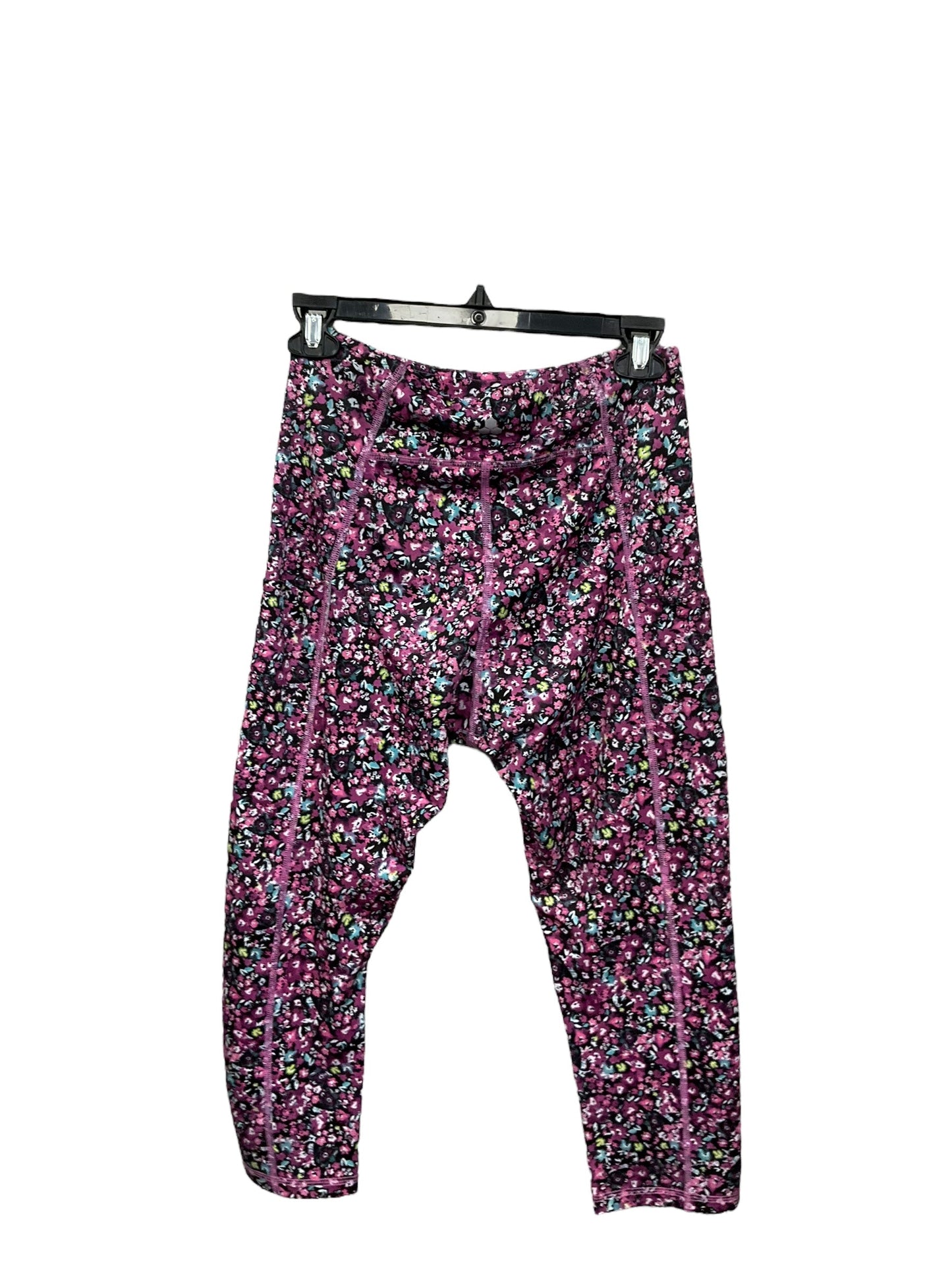 Athletic Capris By Tek Gear In Floral Print, Size: M