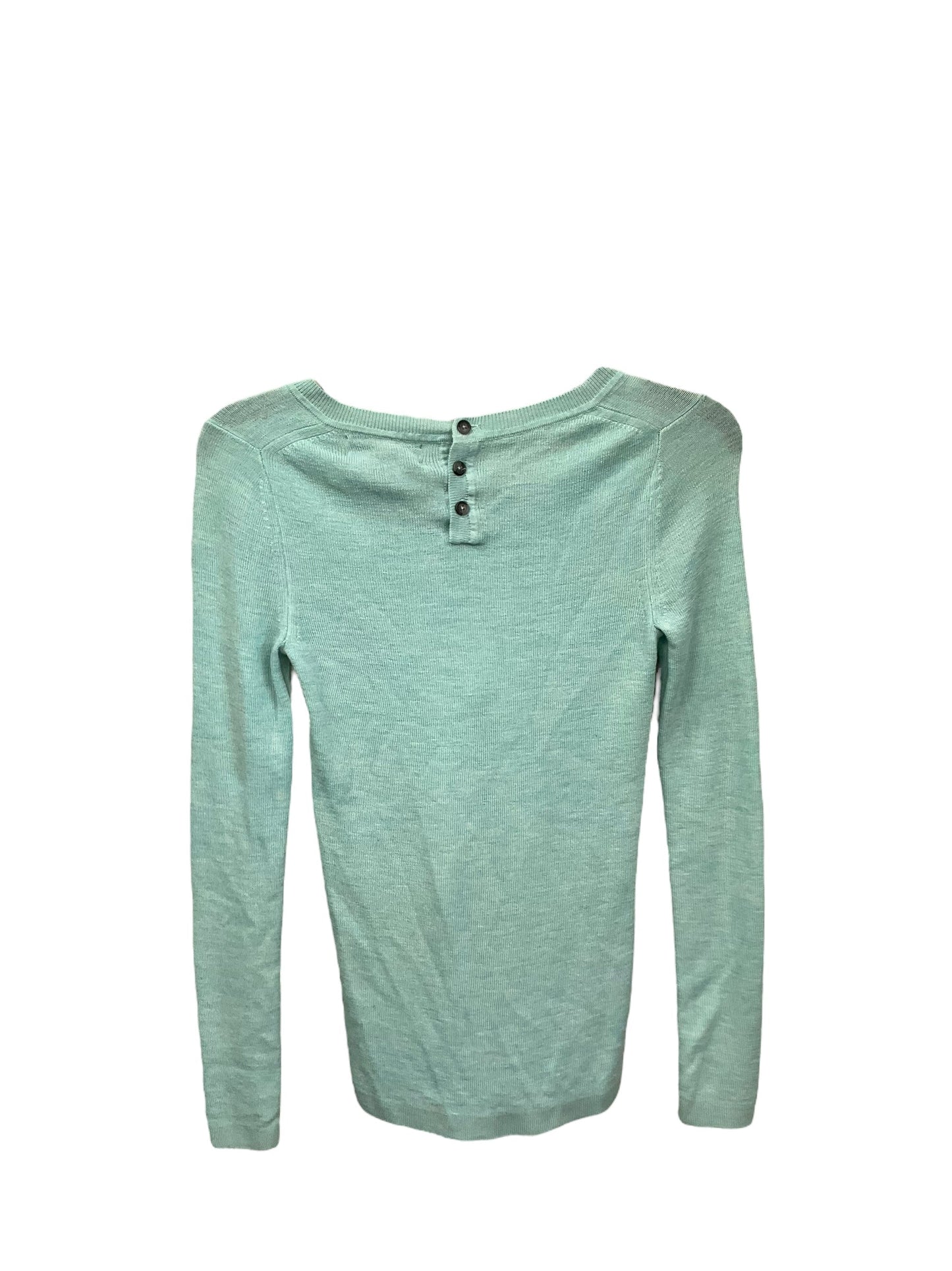 Top Long Sleeve By Banana Republic In Aqua, Size: Xs