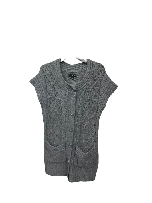 Sweater Short Sleeve By Ana In Grey, Size: M