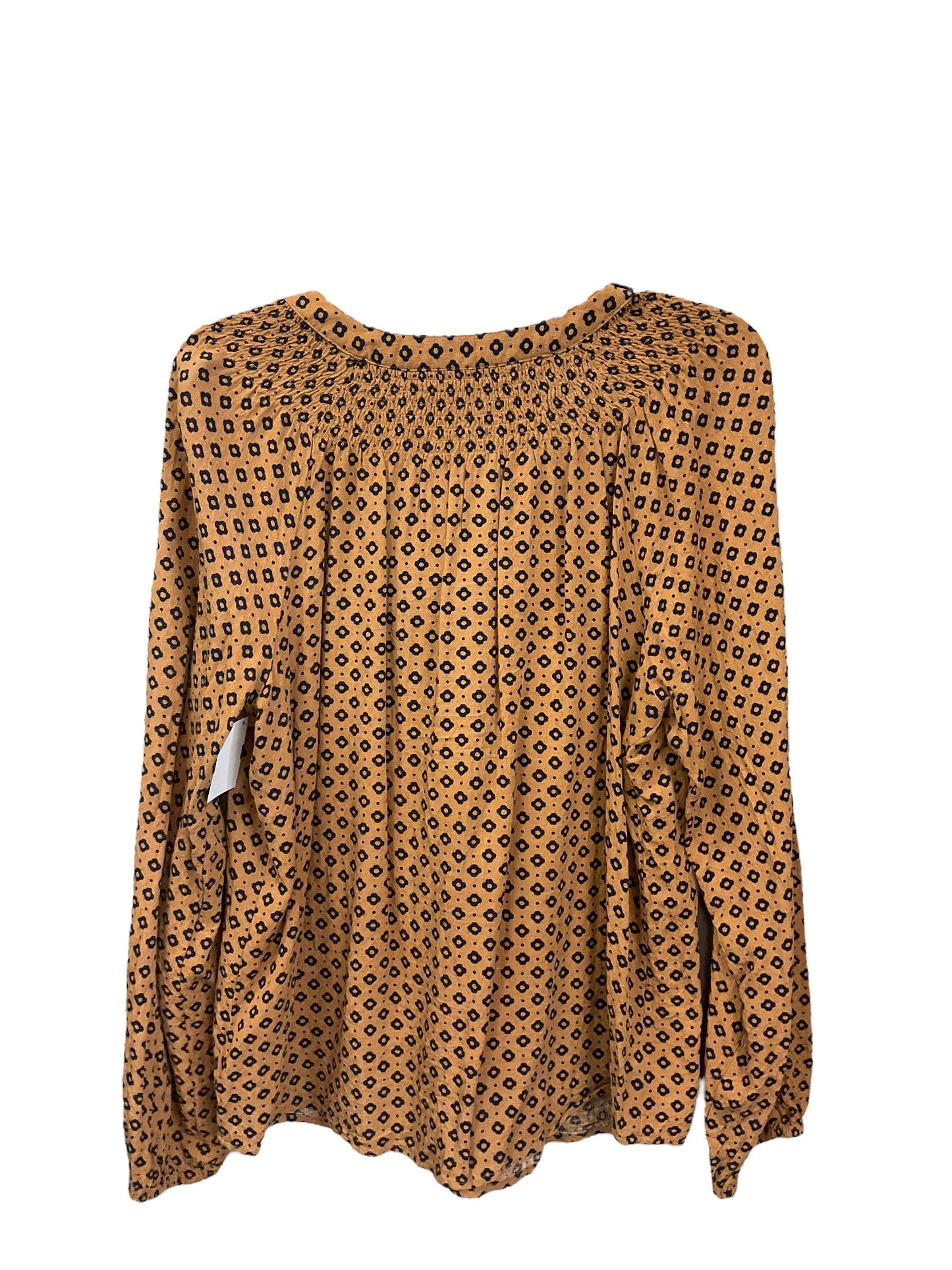 Top Long Sleeve By Croft And Barrow In Brown, Size: L