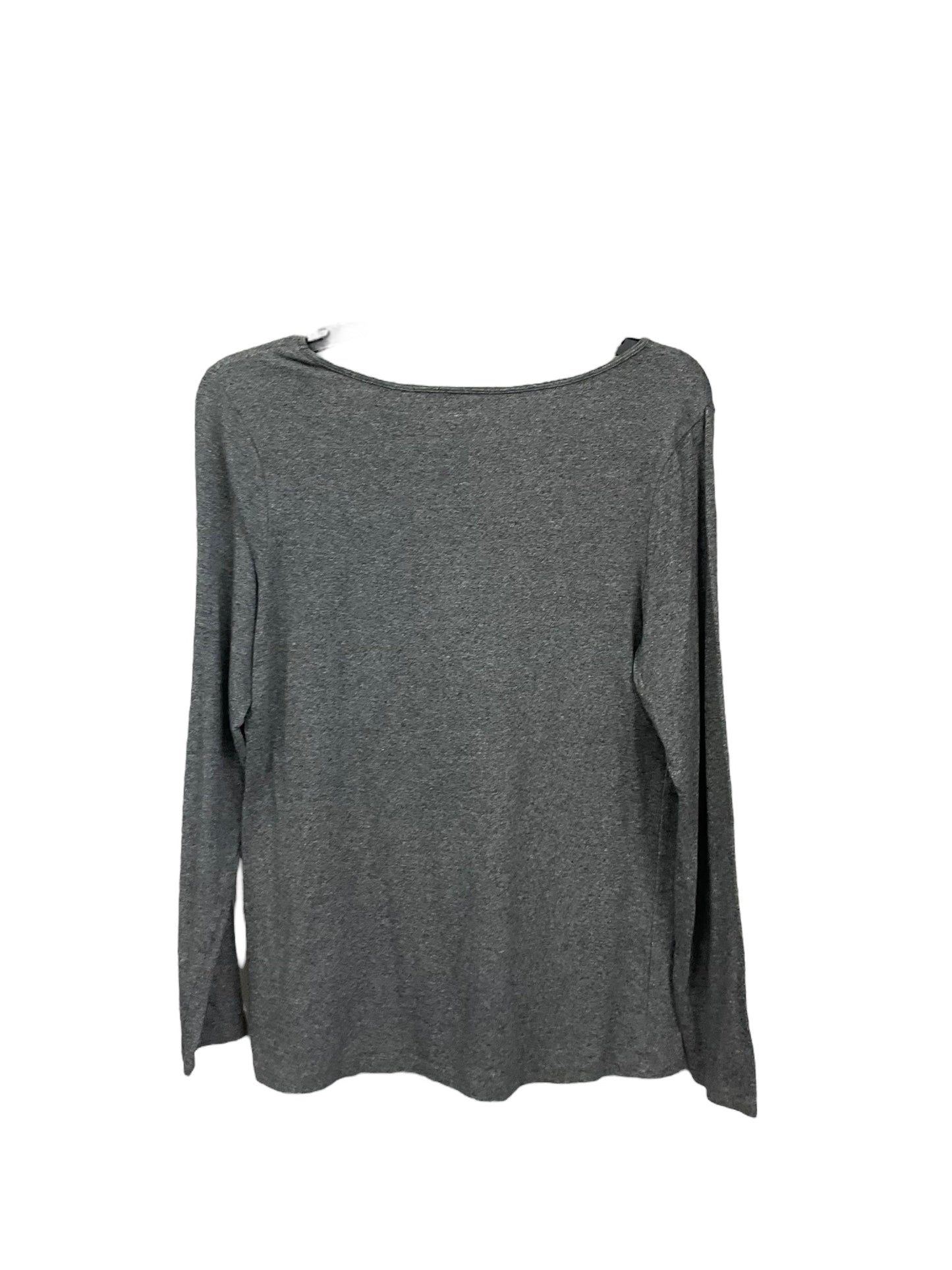 Top Long Sleeve Basic By Apt 9 In Grey, Size: L