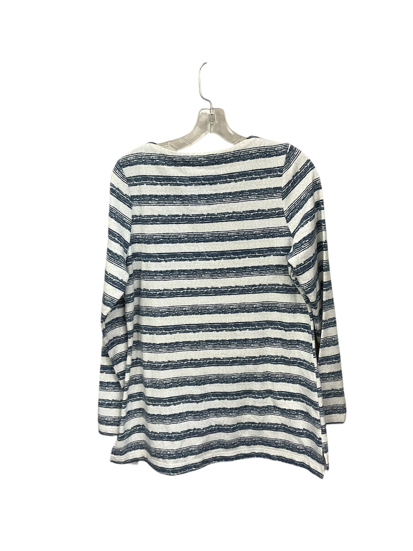 Top Long Sleeve By Sonoma In Blue & Grey, Size: M