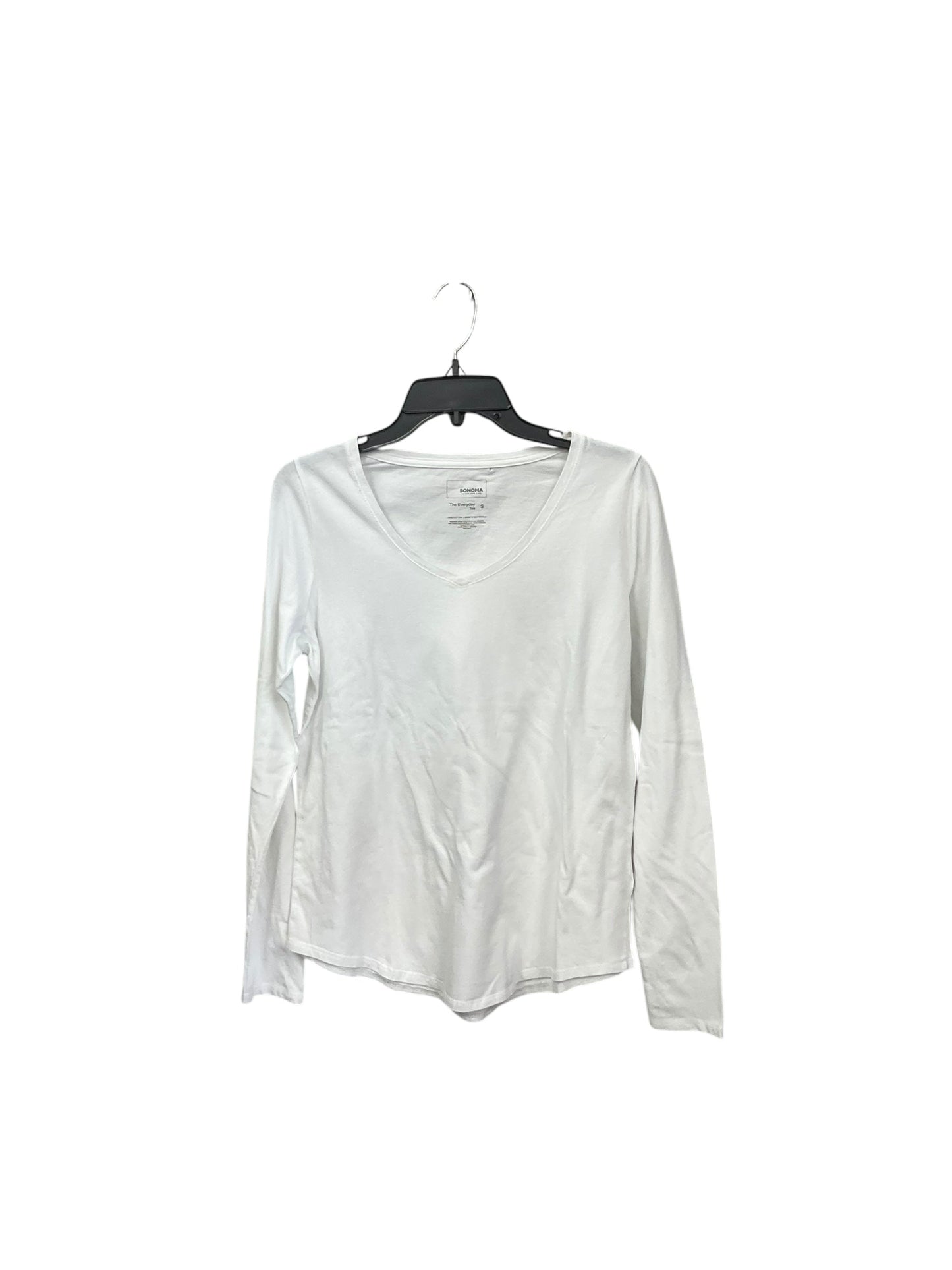 Top Long Sleeve Basic By Sonoma In White, Size: S