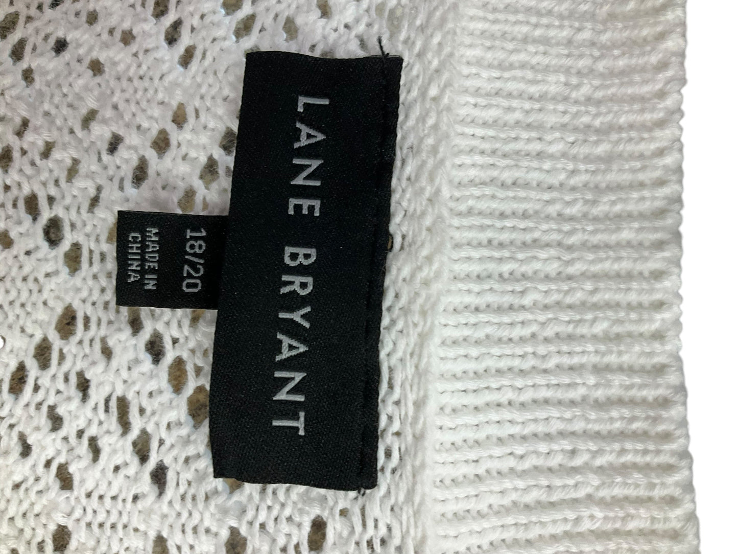 Cardigan By Lane Bryant In Ivory, Size: 1x