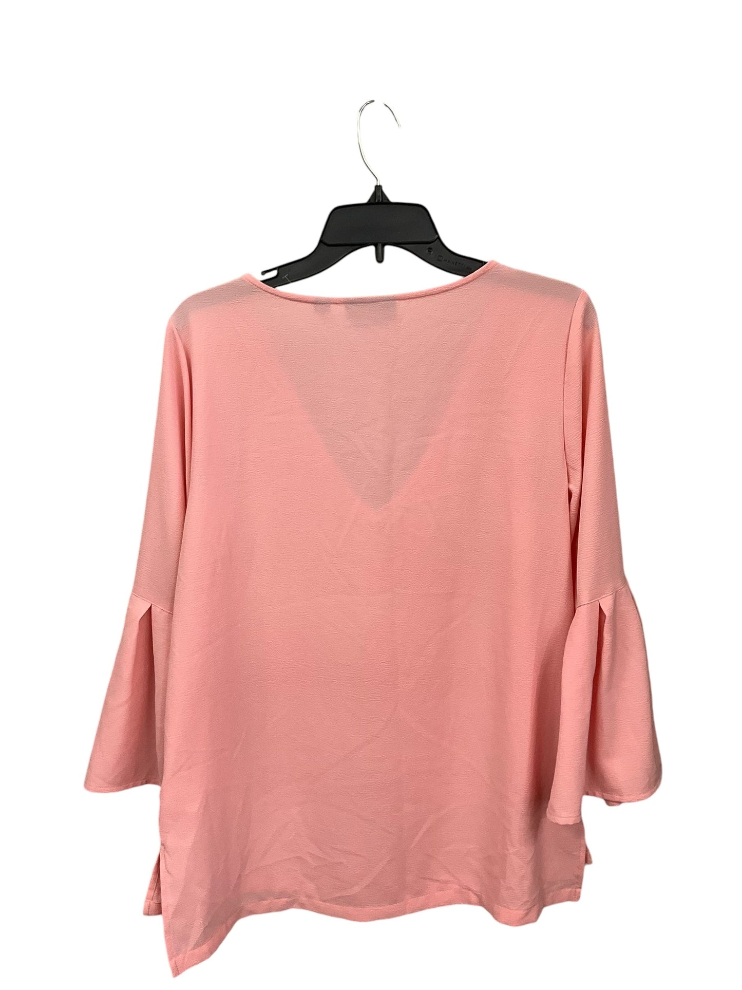 Top Long Sleeve By New York And Co In Peach, Size: M