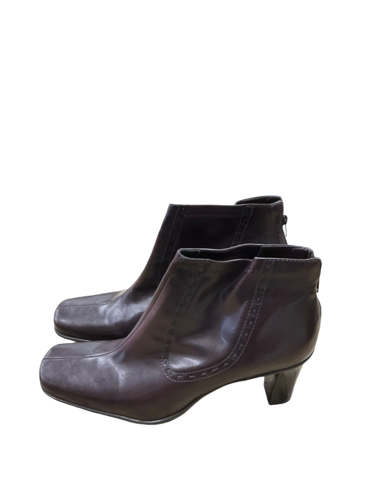 Boots Ankle Heels By Franco Sarto In Brown, Size: 10