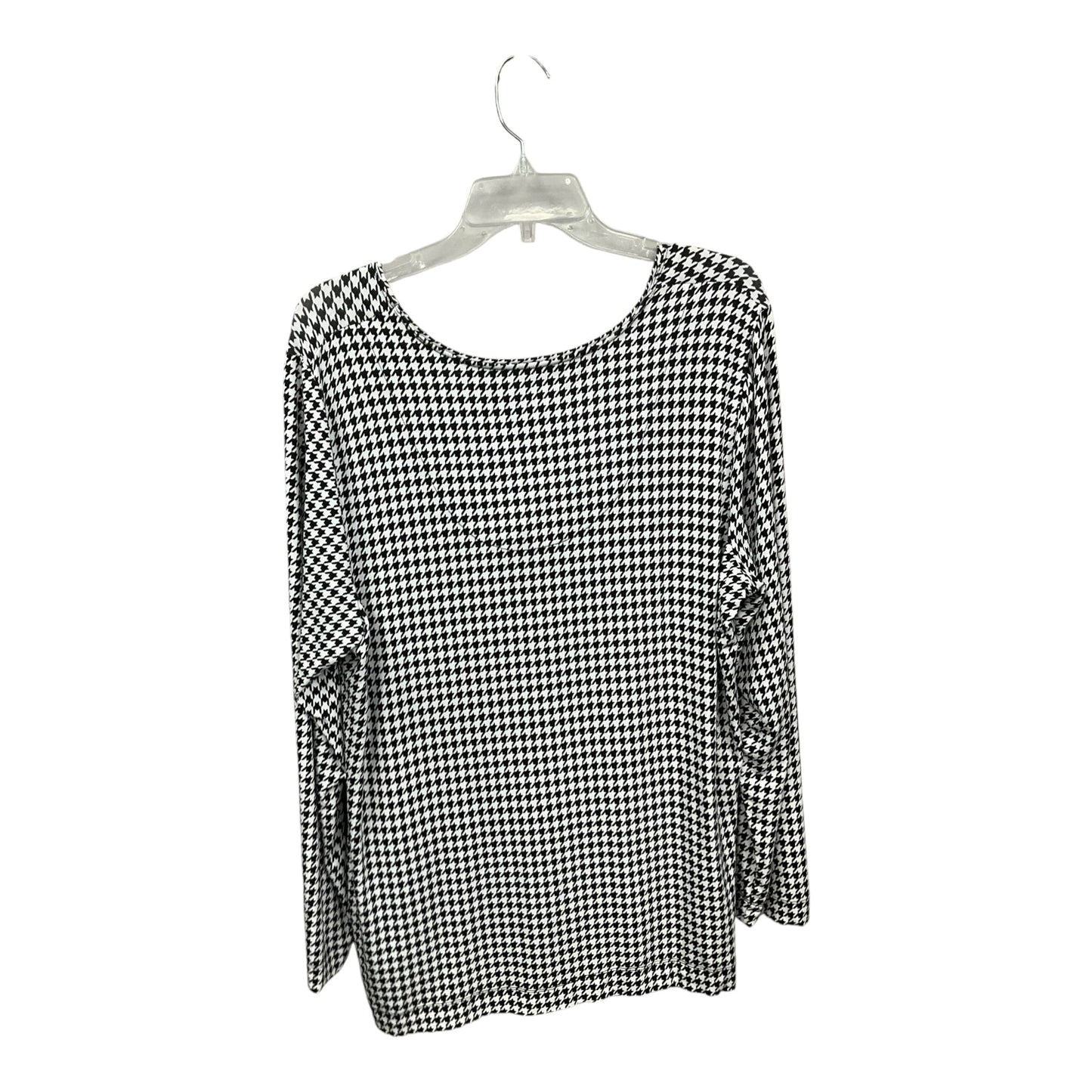 Top Long Sleeve By Chicos In Black & White, Size: Xl