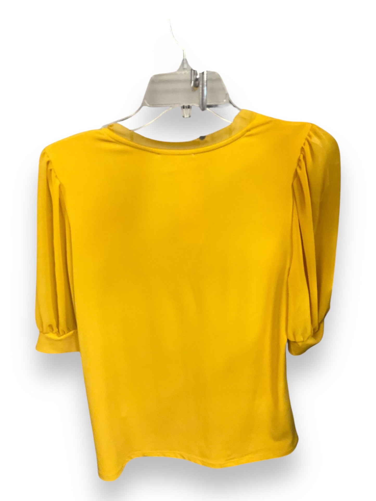 Top Short Sleeve By Calvin Klein In Gold, Size: S