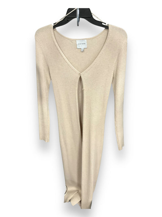 Cardigan By Pink Rose In Beige, Size: S