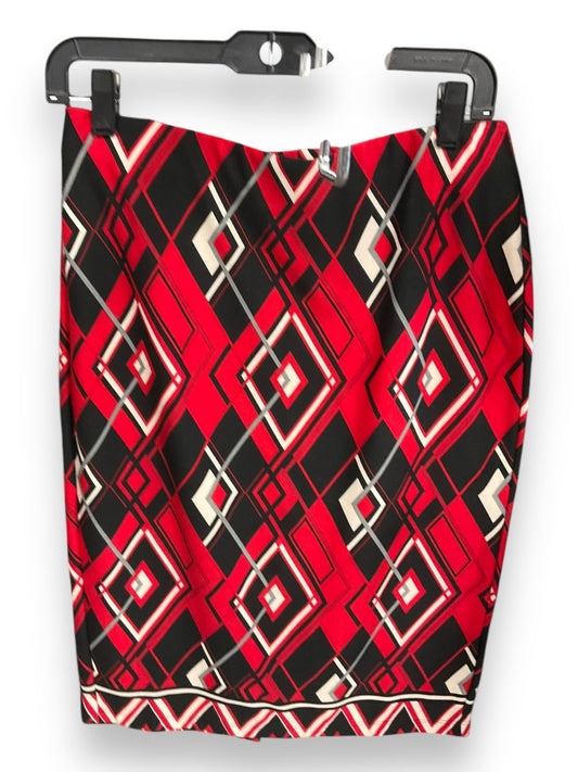 Skirt Midi By New York And Co In Black & Red, Size: S