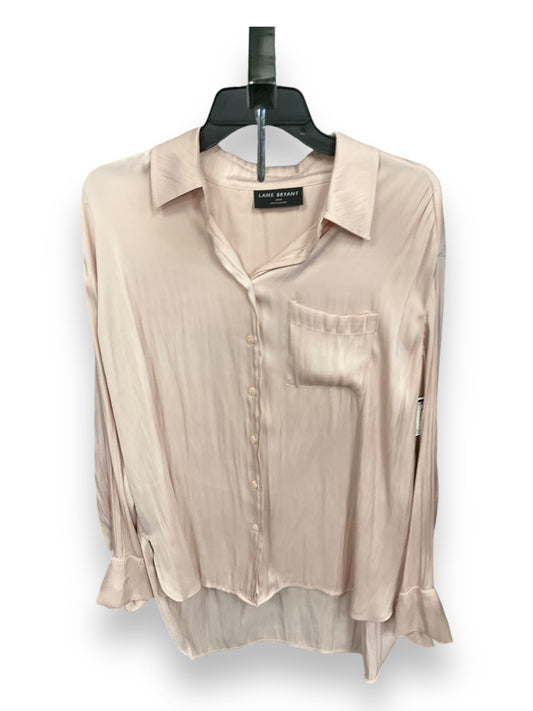 Blouse Long Sleeve By Lane Bryant In Pink, Size: 1x