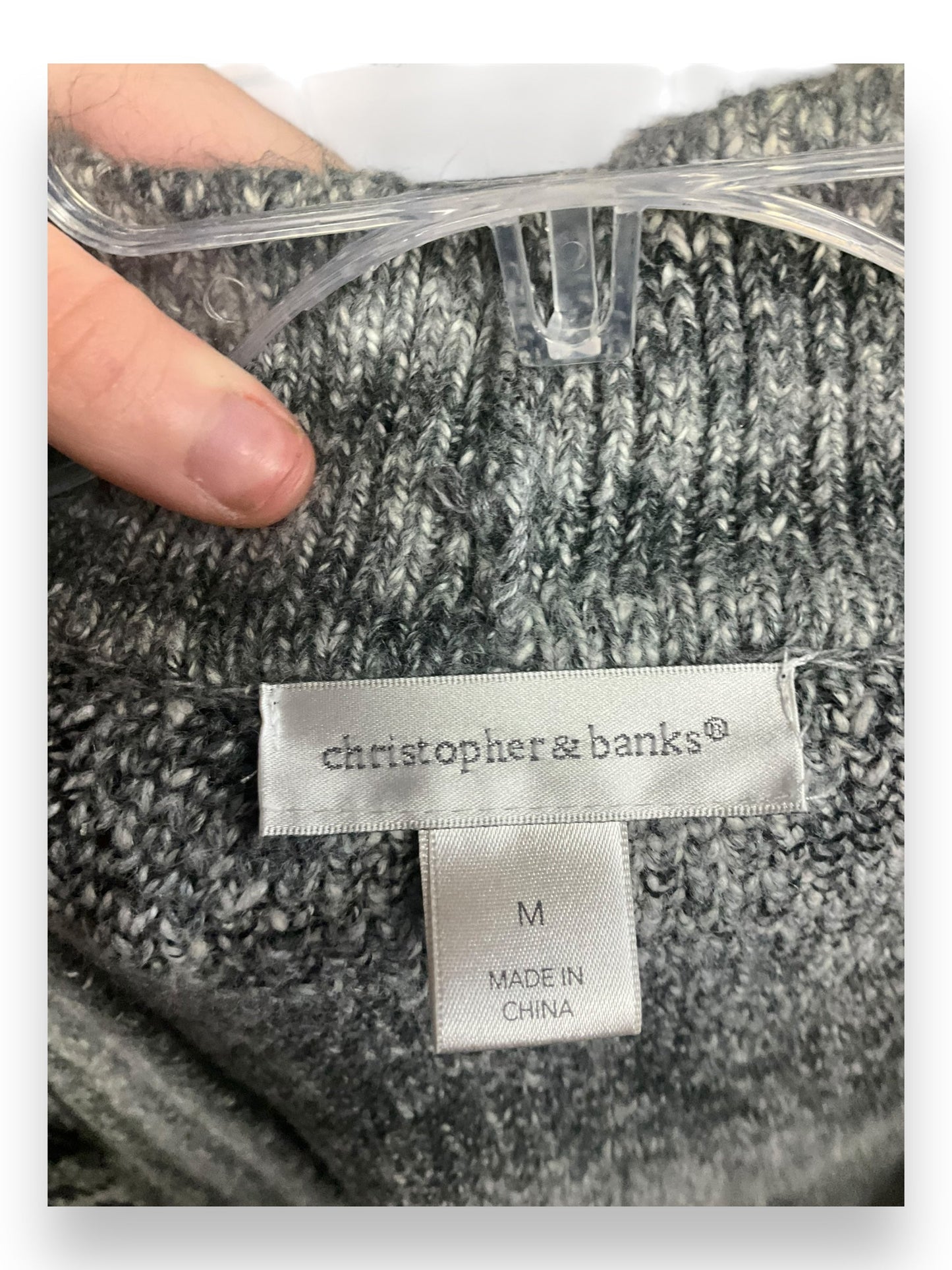 Cardigan By Christopher And Banks In Grey, Size: M