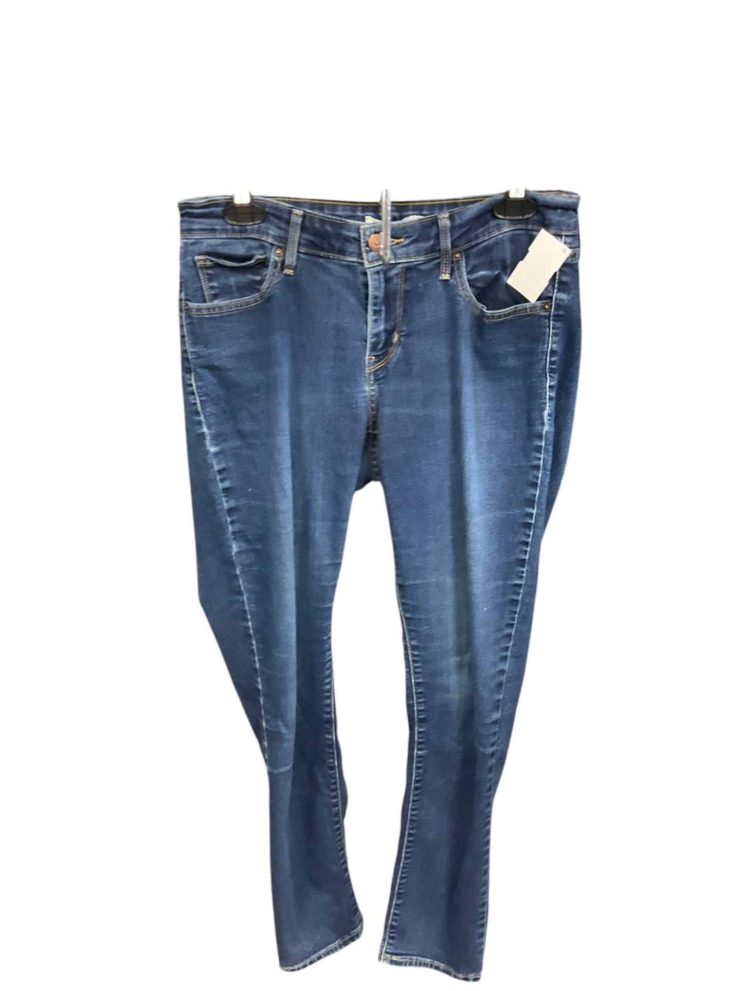 Jeans Skinny By Levis In Blue Denim, Size: 12