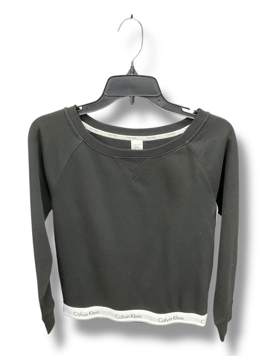 Top Long Sleeve By Calvin Klein In Black, Size: S