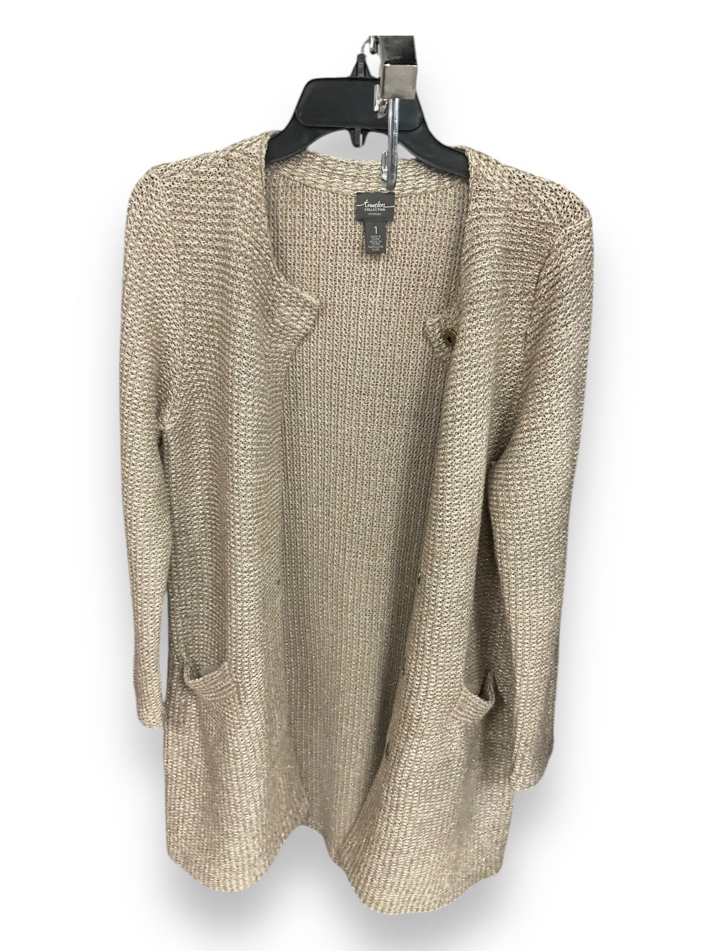 Cardigan By Chicos In Taupe, Size: M