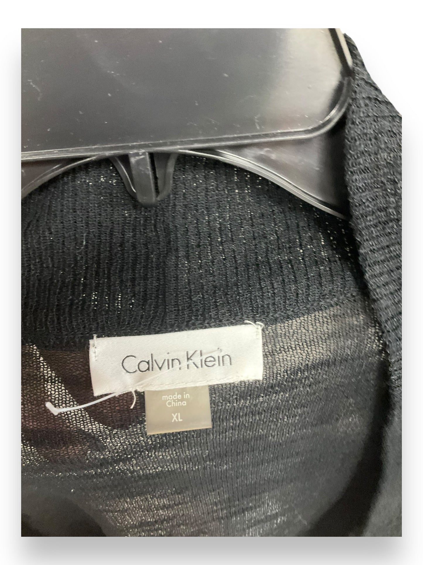 Cardigan By Calvin Klein In Black, Size: Xl