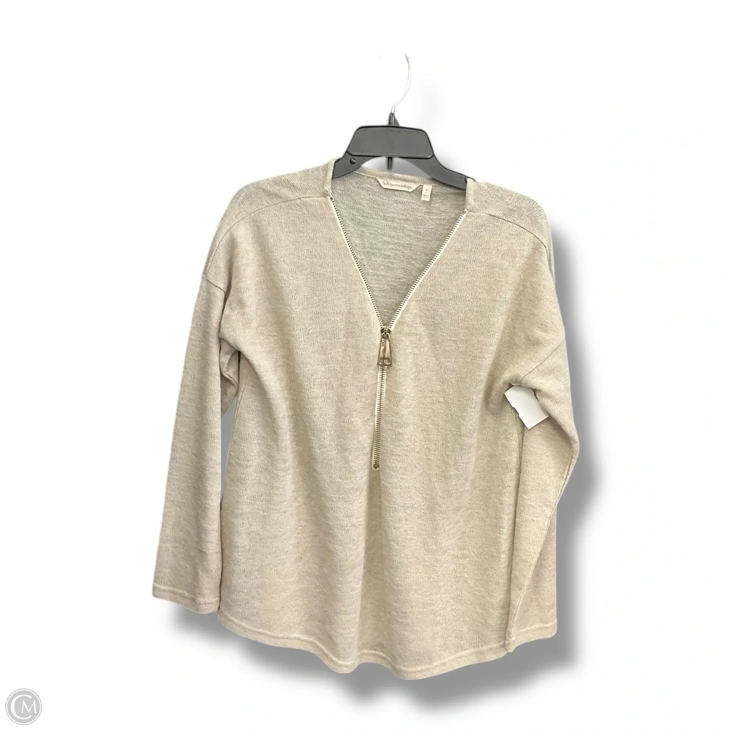 Top Long Sleeve By Soft Surroundings In Tan, Size: M