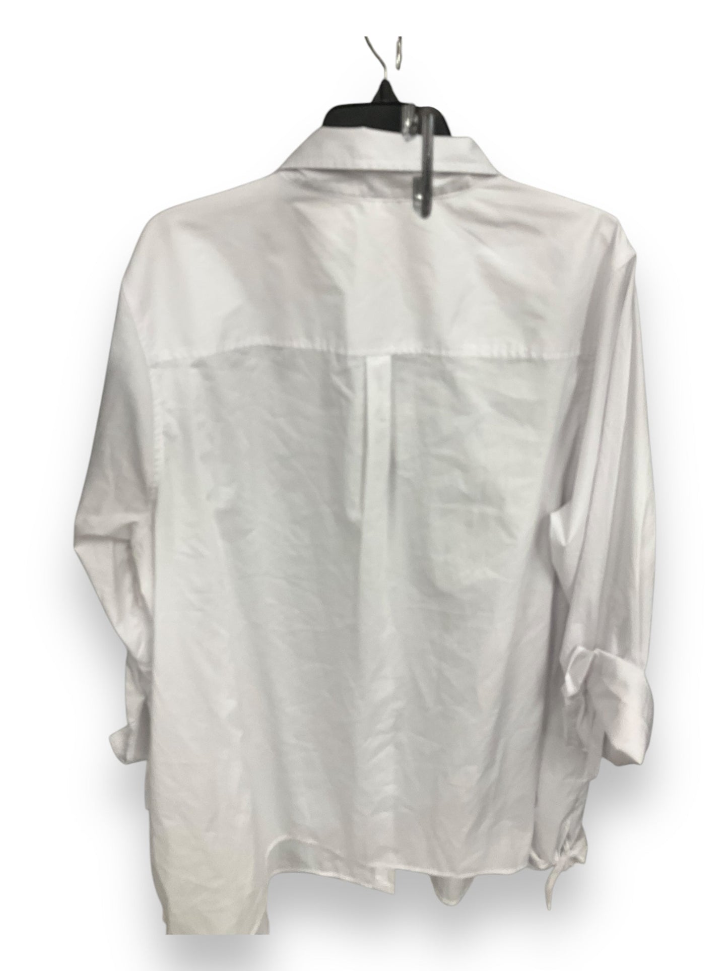 Blouse Long Sleeve By Zac And Rachel In White, Size: 2x