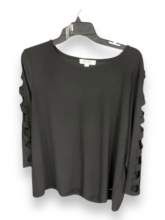 Top Long Sleeve By Nine West In Black, Size: Xl