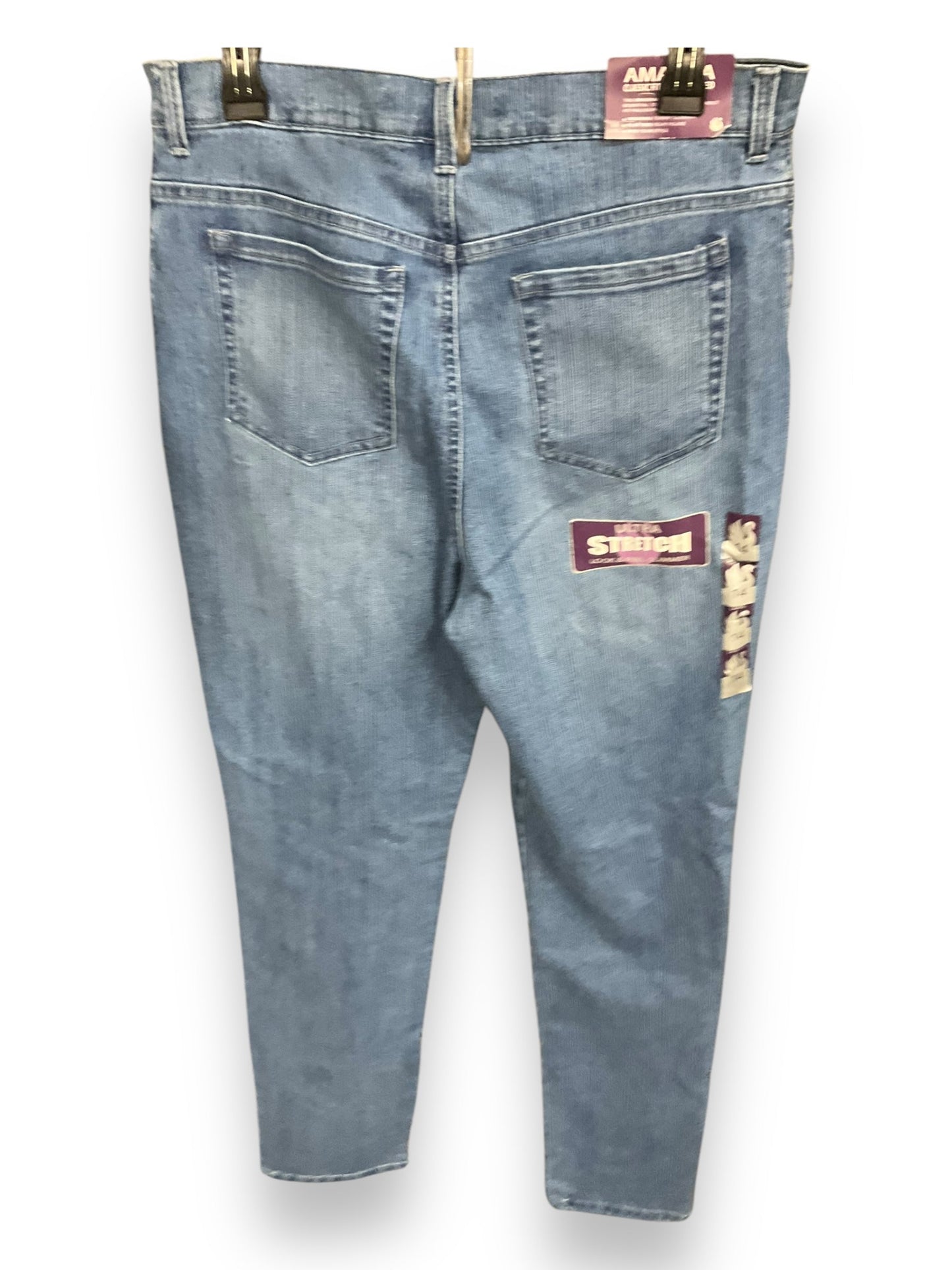 Jeans Straight By Gloria Vanderbilt In Blue Denim, Size: 14