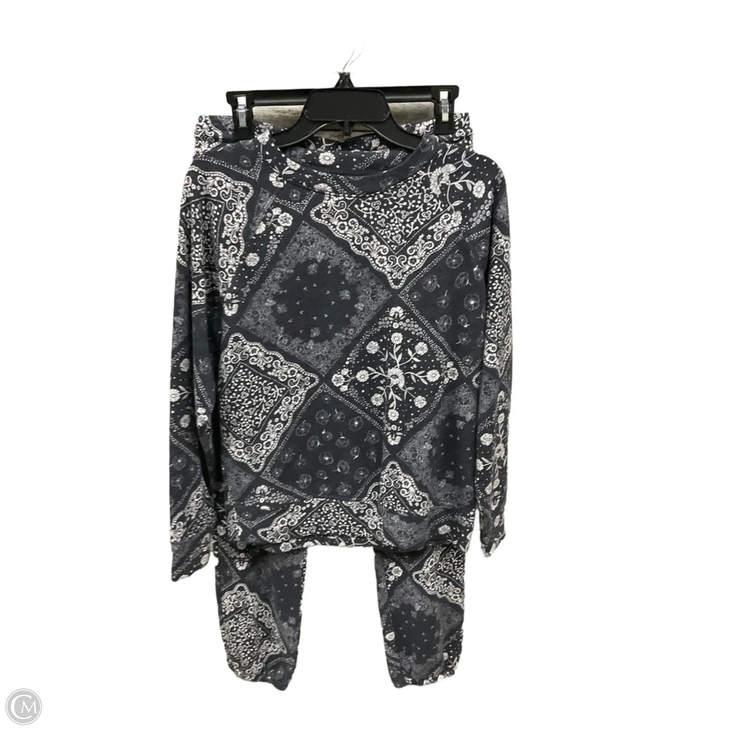 Lounge Set Pants By Lou And Grey In Grey & White, Size: S