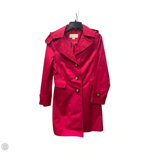 Coat Trench Coat By Michael By Michael Kors In Red, Size: Xs