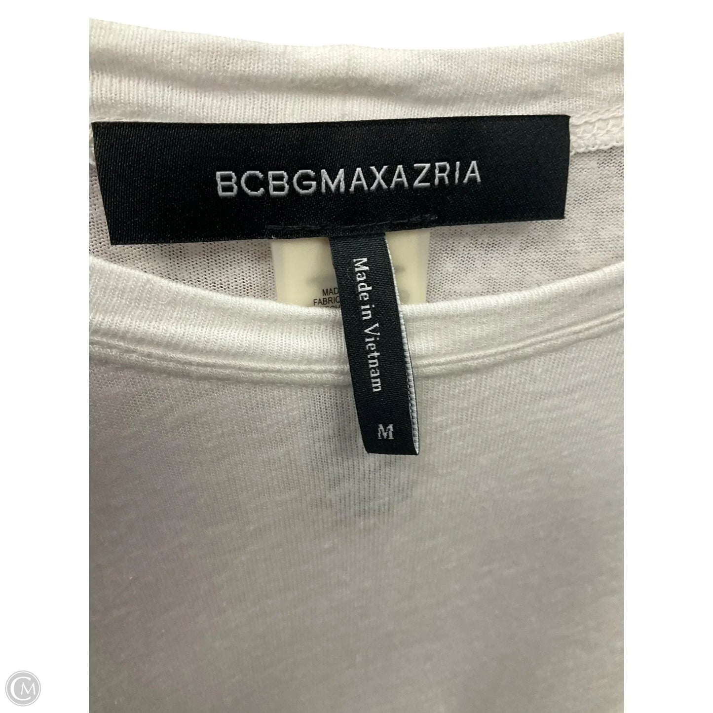 Top Short Sleeve By Bcbgmaxazria In White, Size: M