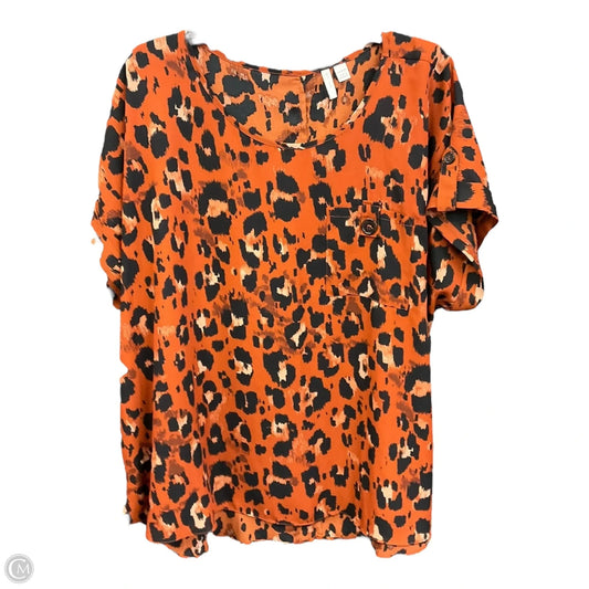 Top Short Sleeve By Clothes Mentor In Animal Print, Size: 1x