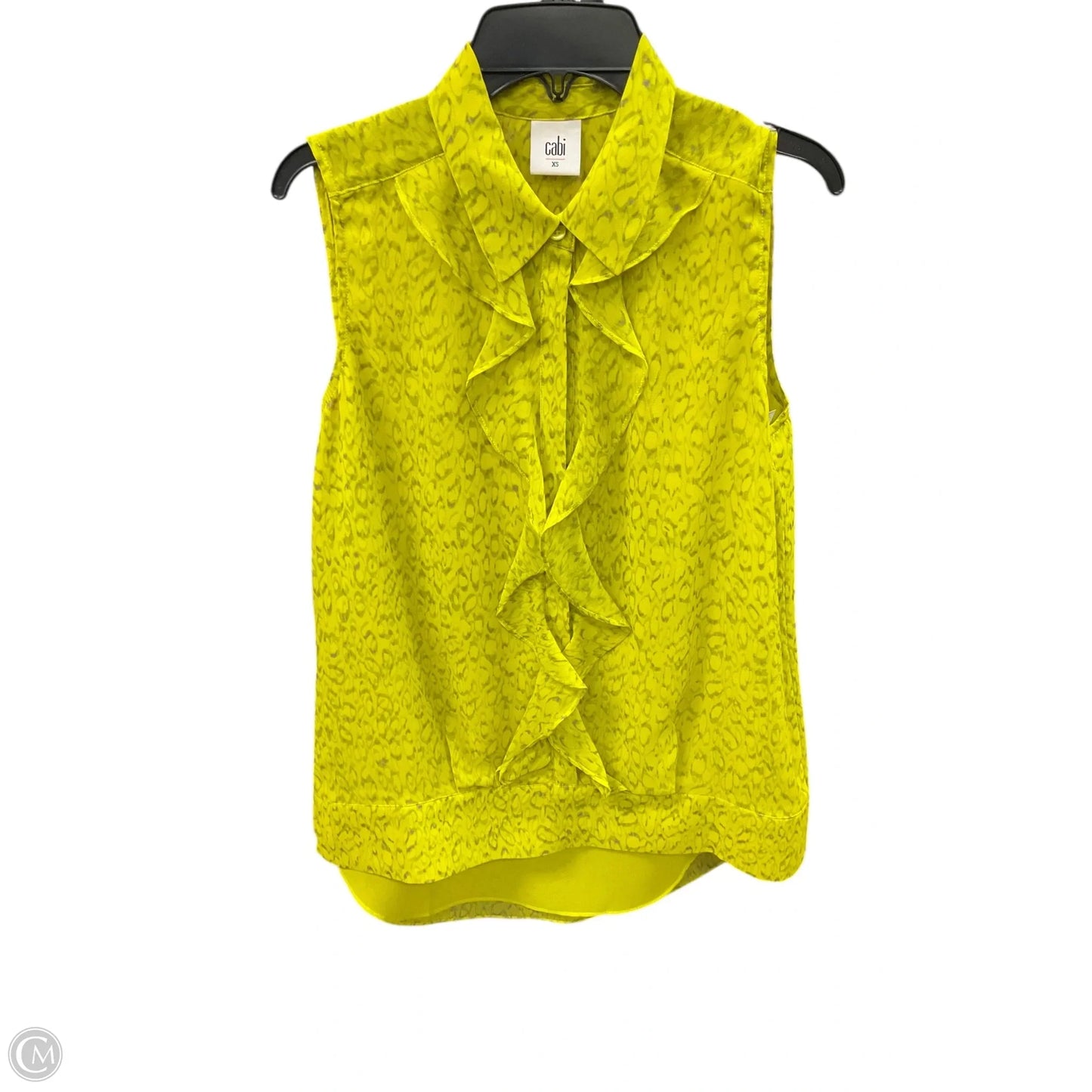 Blouse Sleeveless By Cabi In Green, Size: Xs