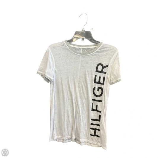 Athletic Top Short Sleeve By Tommy Hilfiger In White, Size: M