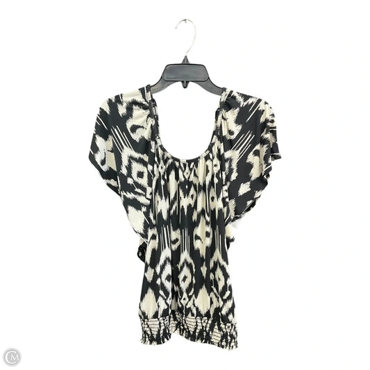 Top Short Sleeve By Twenty One In Black & Cream, Size: L