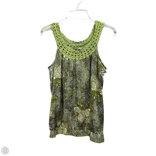 Blouse Sleeveless By Apt 9 In Blue & Green, Size: Xl