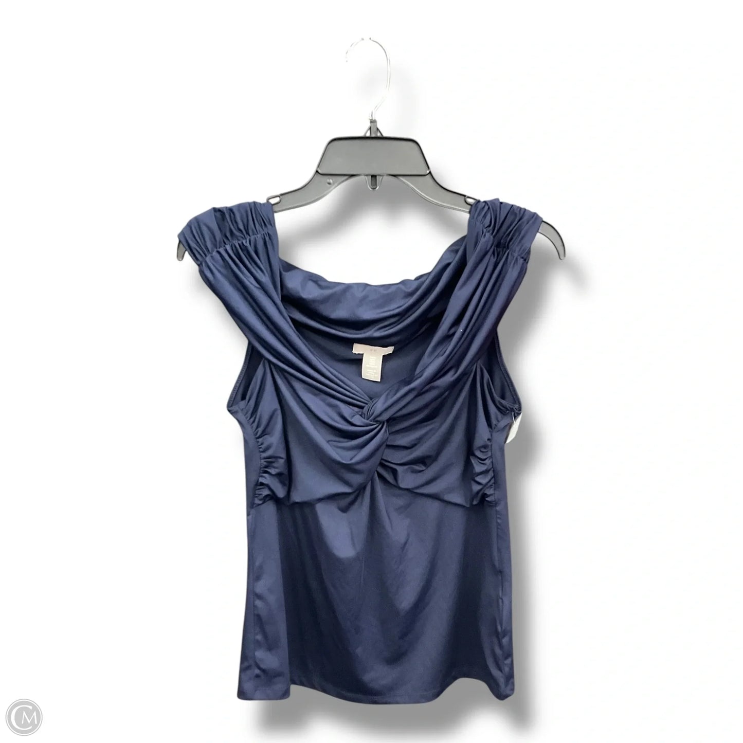 Top Sleeveless By H&m In Navy, Size: M